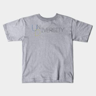 University, Diversity, UD (Black) Kids T-Shirt